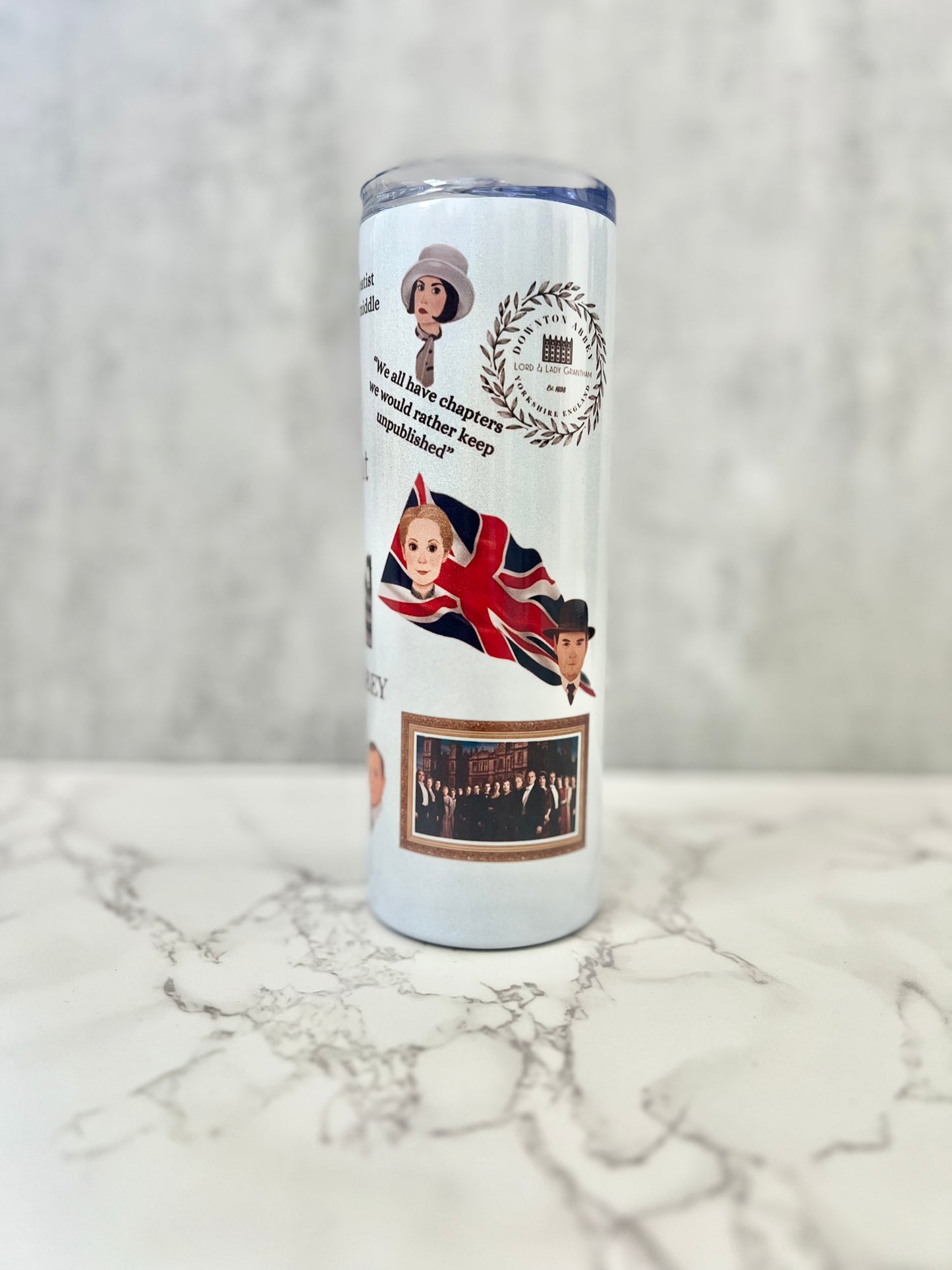 Downton Abbey 20 oz skinny tumbler