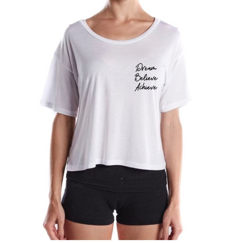 Dream Believe Achieve crop Tee