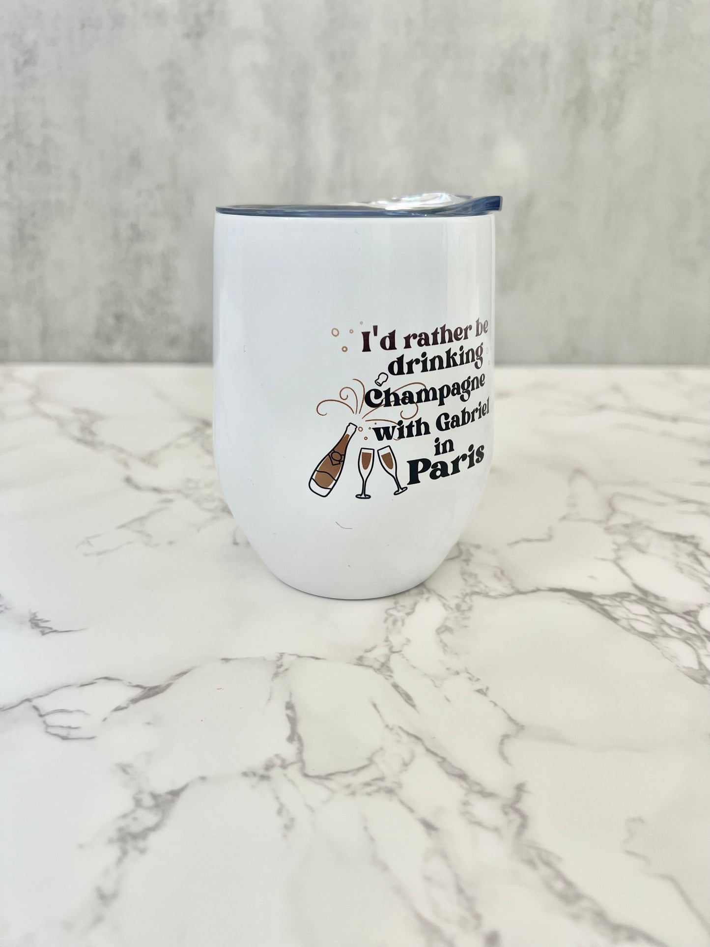 Emily in Paris inspired 12 oz Wine tumbler