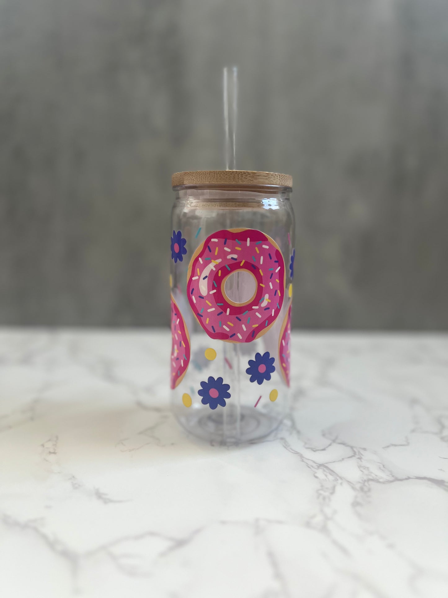 Donut sip Fast acrylic 16oz cup