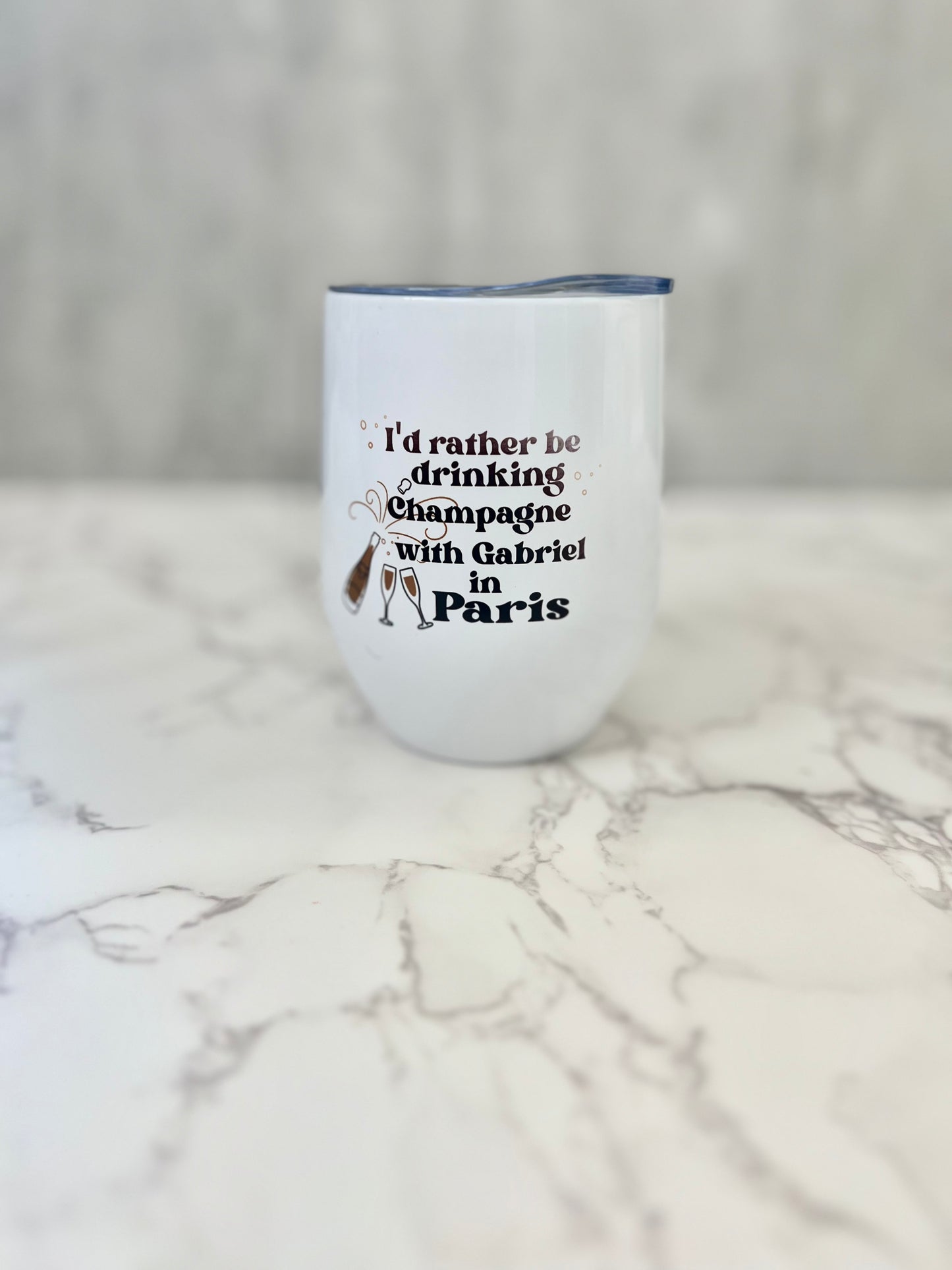 Emily in Paris inspired 12 oz Wine tumbler