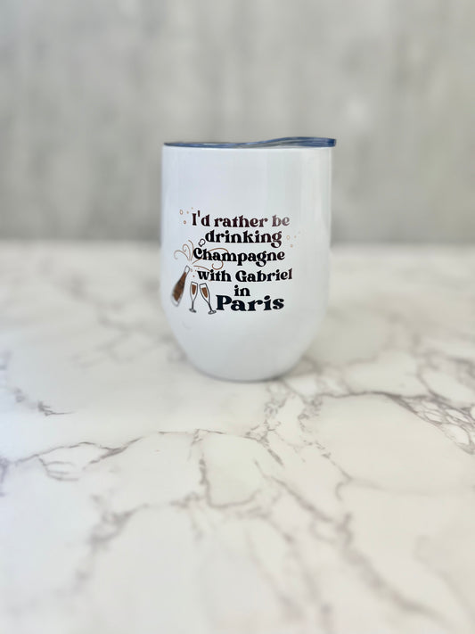 Emily in Paris inspired 12 oz Wine tumbler