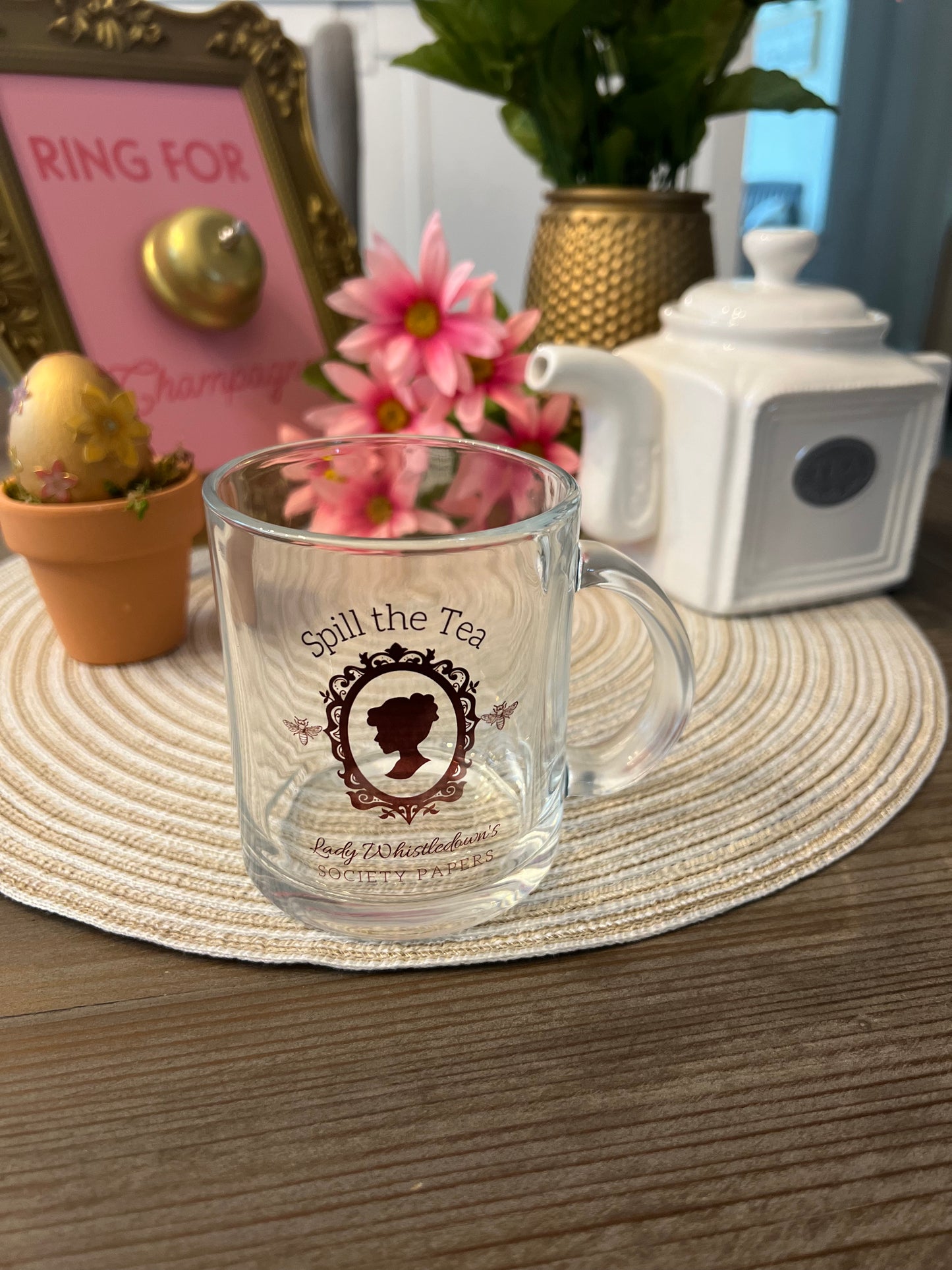 Spill the Tea Glass Mug